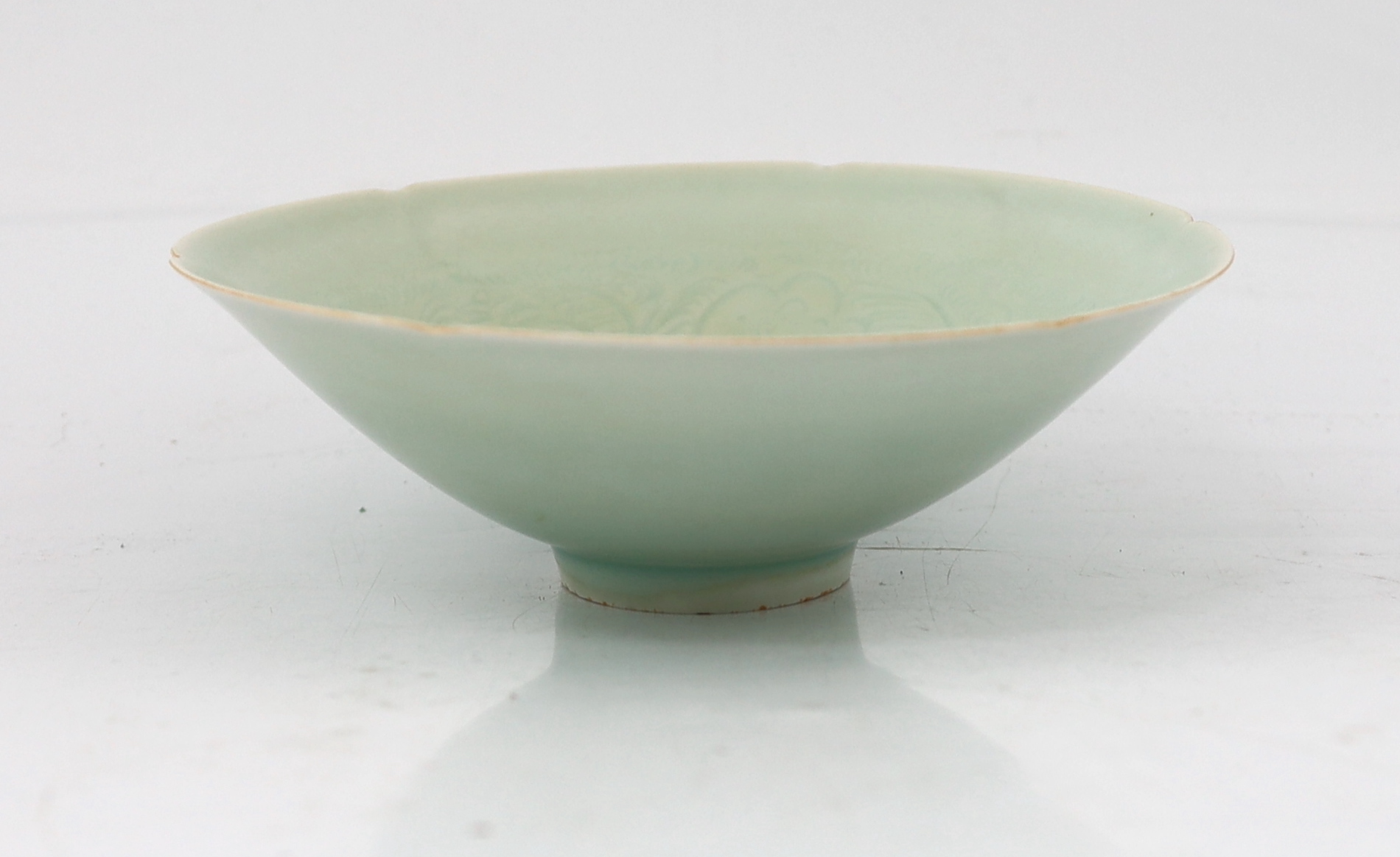 A Chinese Qingbai style pale celadon glazed bowl
